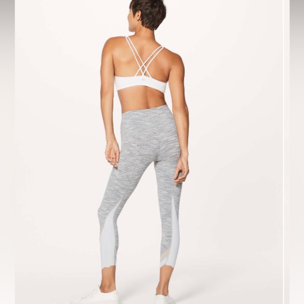 EUC Lululemon Wunder Under Crop II Roll Down Scallop
